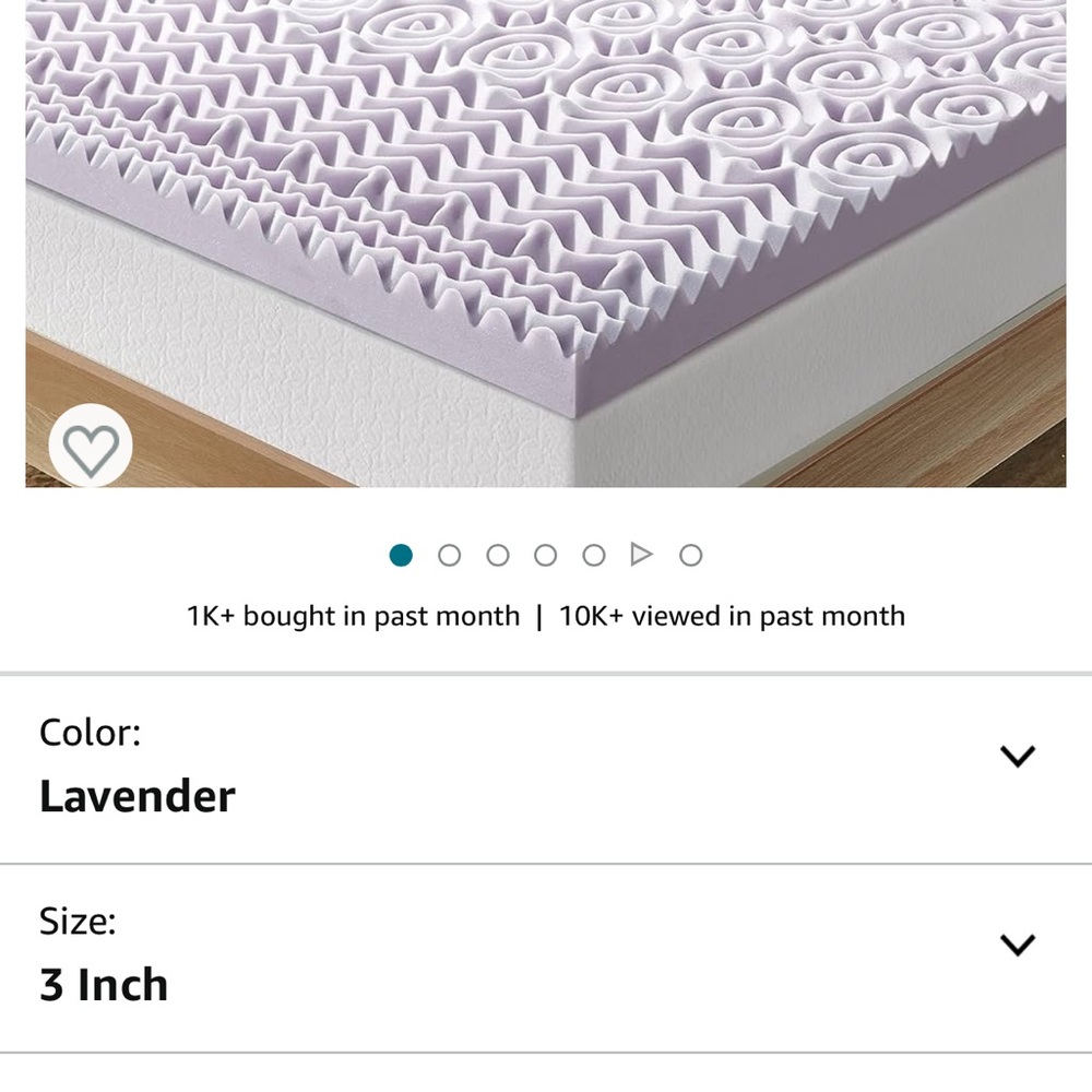 Queen bed + mattress topper